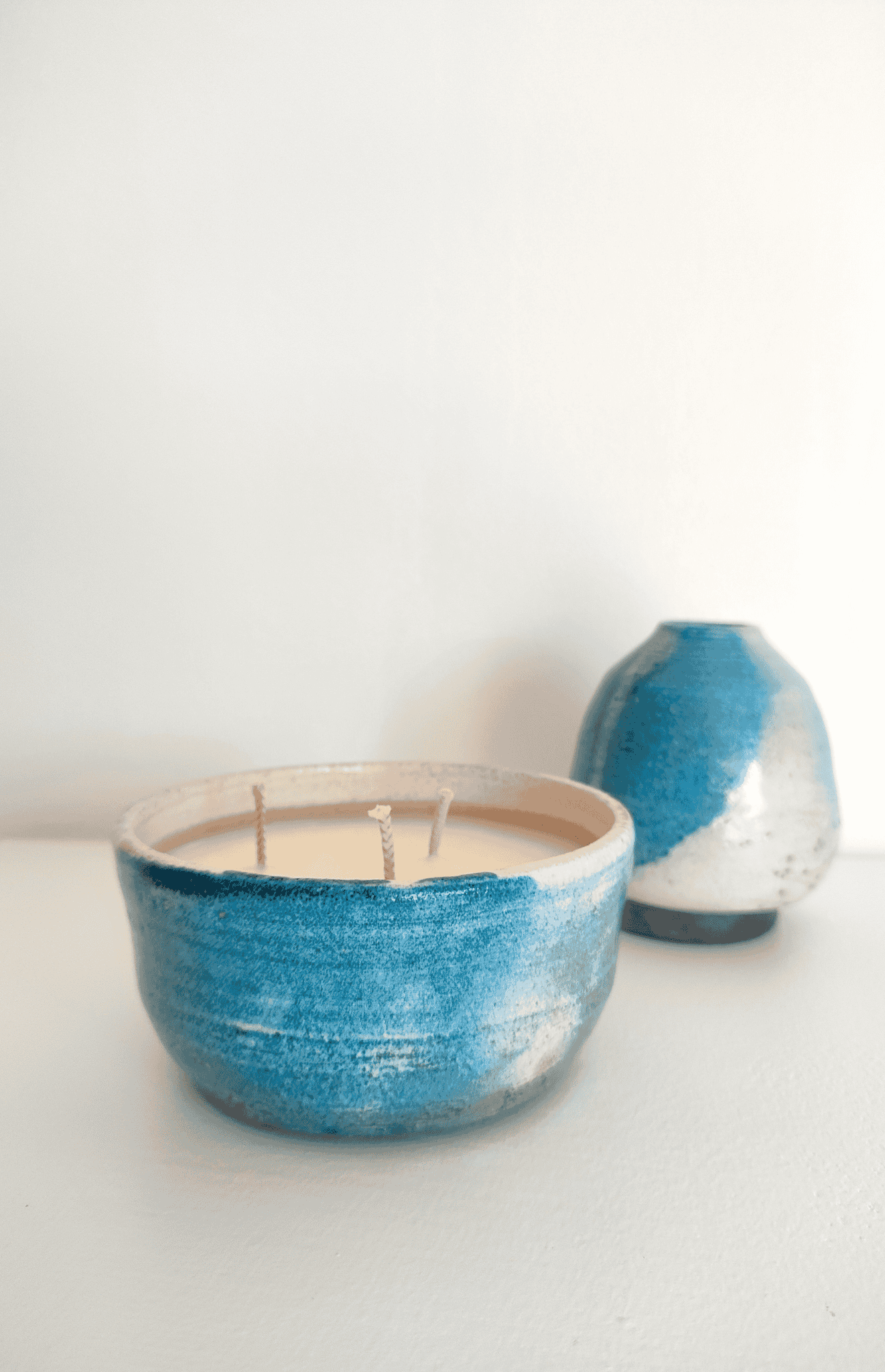 Bougie Raku bleu – Image 2