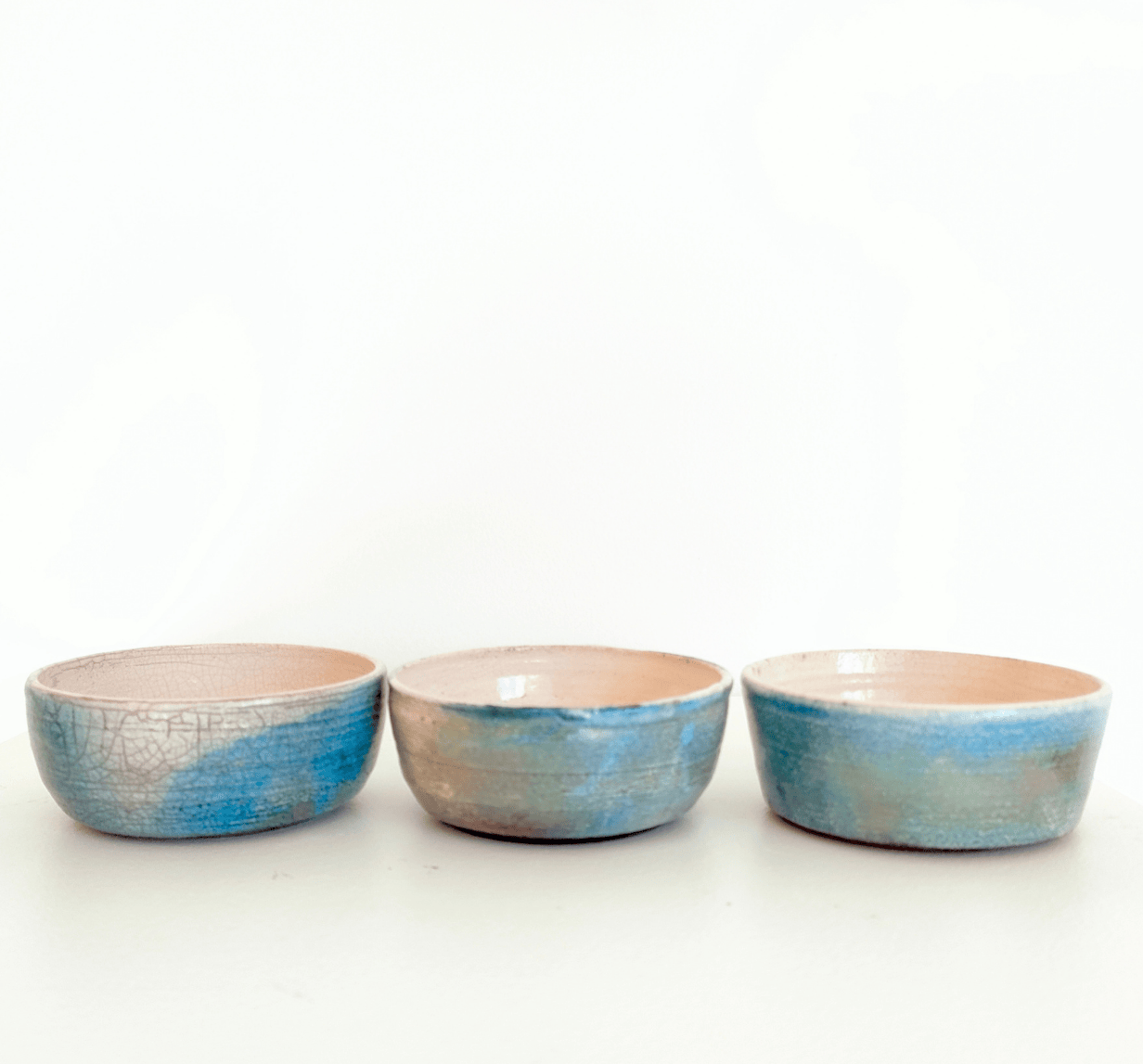 Coupelles Raku bleu – Image 2